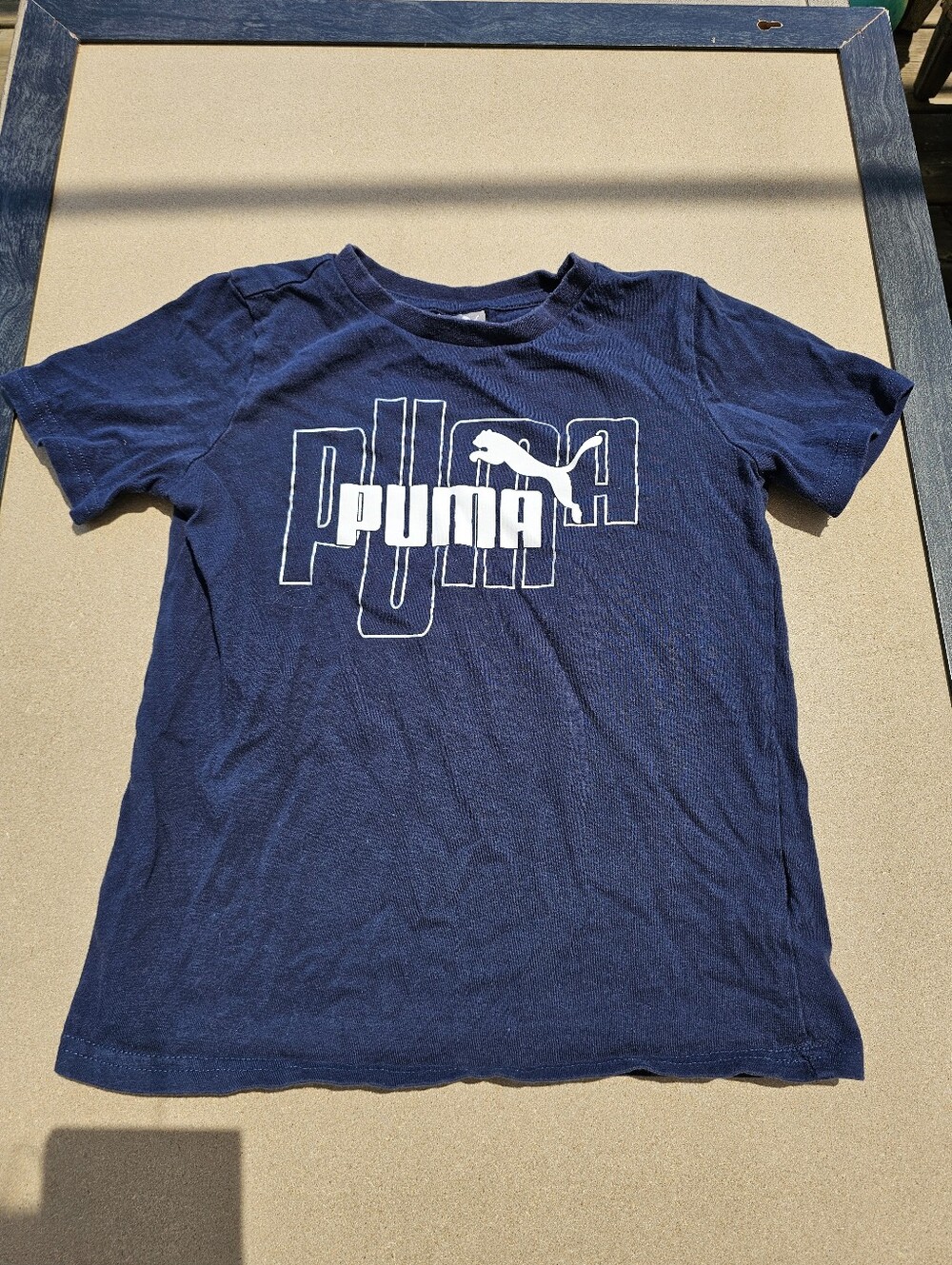 Puma Boys Navy Blue T-Shirt β Size 6